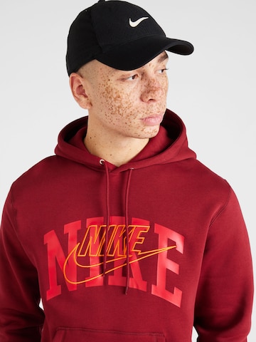 Nike Sportswear Μπλούζα φούτερ 'CLUB' σε κόκκινο