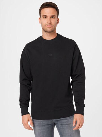 BOSS Sweatshirt 'WEFADE' in Schwarz: predná strana