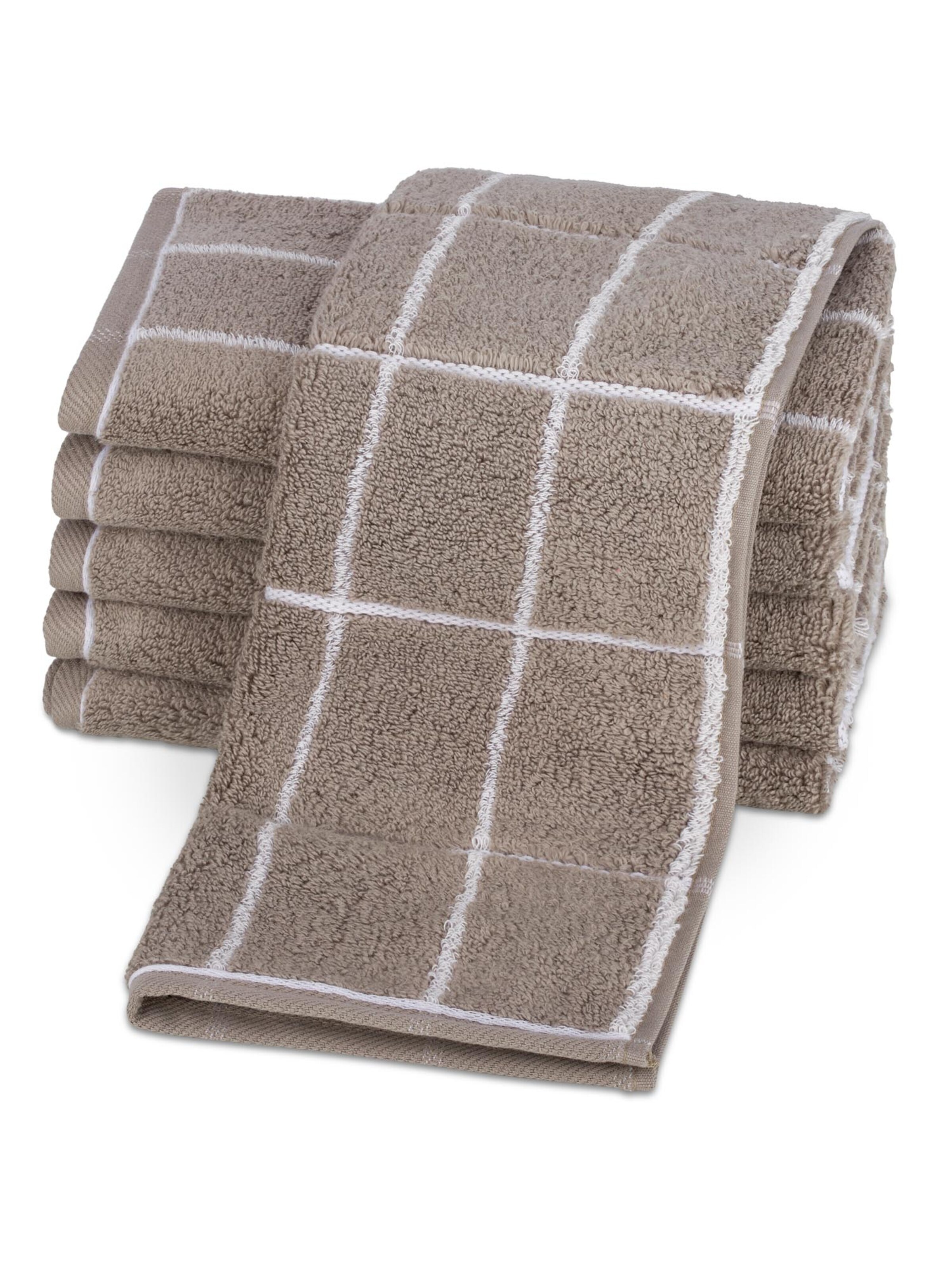 ROSS Handtuch 'Sensual Skin Karo'‌‌‌‌‌‌‌ in Braun: Vorderseite