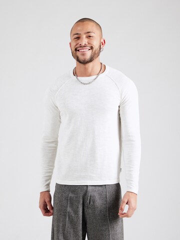JACK & JONES Sweater 'JJEBreeze' in White: front