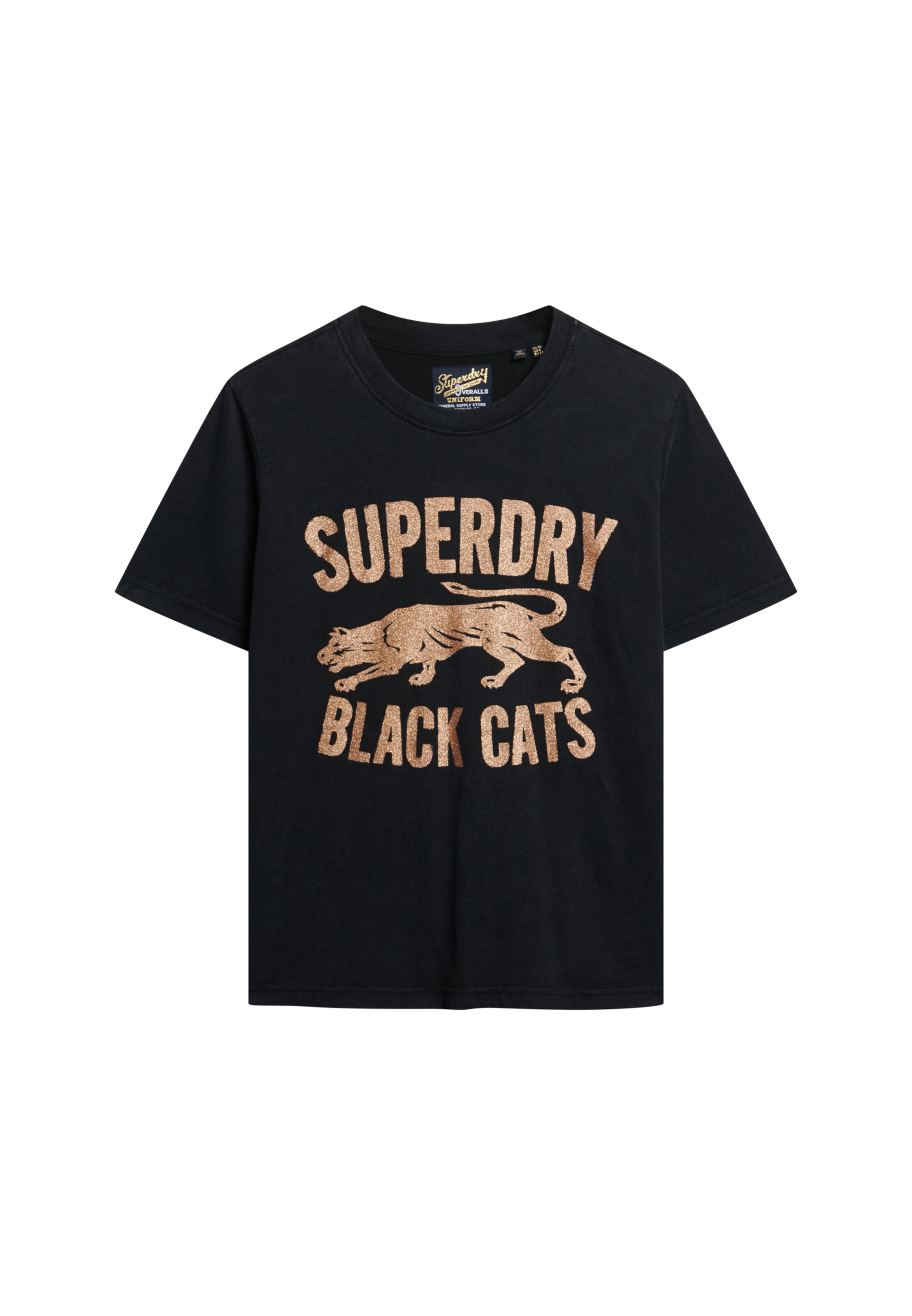 T-shirt 'Varsity' Superdry en noir : devant