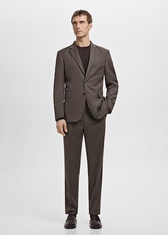 MANGO MAN Regular fit Suit Jacket 'Milan' in Brown