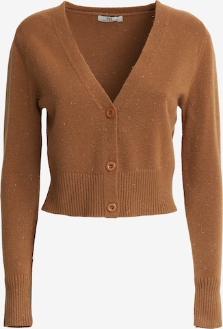 Influencer Strickjacke in Beige: Vorderseite