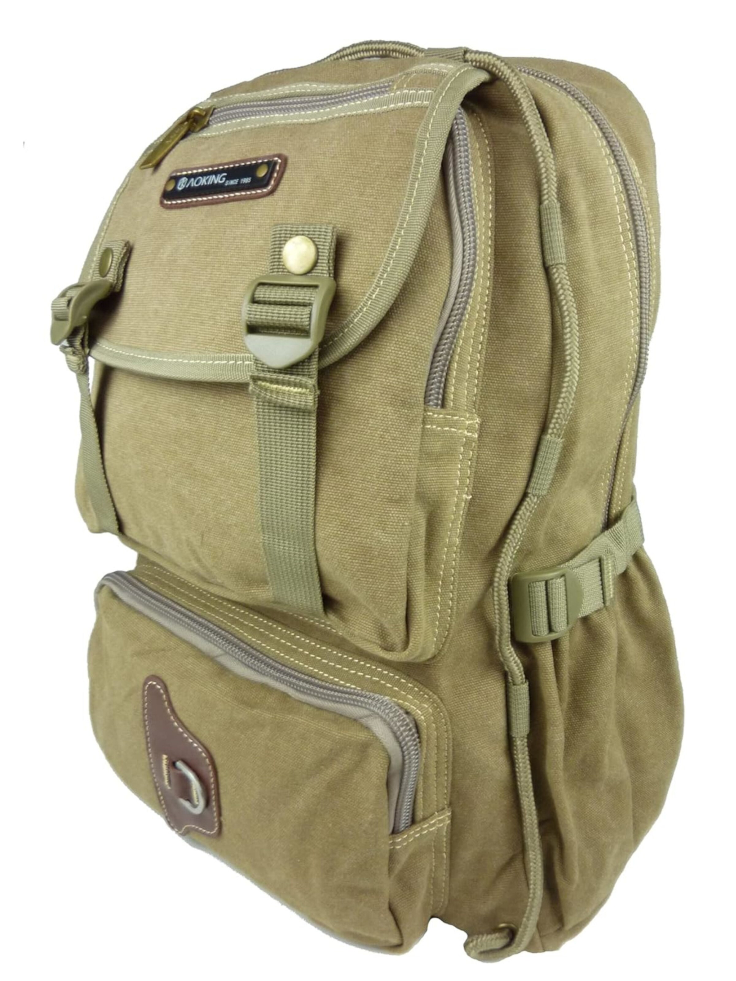 Kumixi Backpack in Beige: front