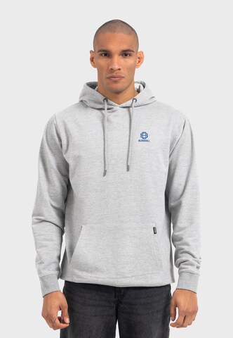Oldskull Hoodie 'Worldvibe Surf Dreams' in Grau: Vorderseite