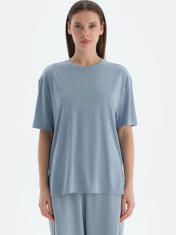 Dagi Oversized bluse i blå: forside