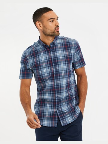 Coupe regular Chemise 'Marcello' Threadbare en bleu : devant