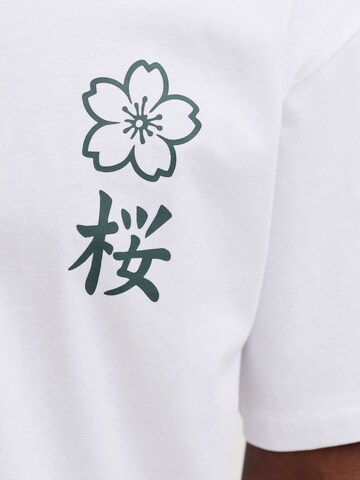 T-Shirt 'JJDYLAN' JACK & JONES en blanc