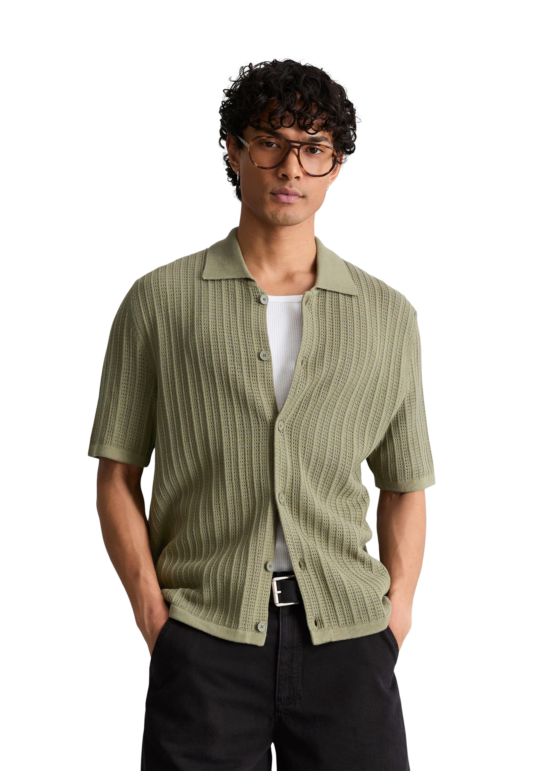 Marc O'Polo DENIM Regular fit Knit cardigan in Green: front