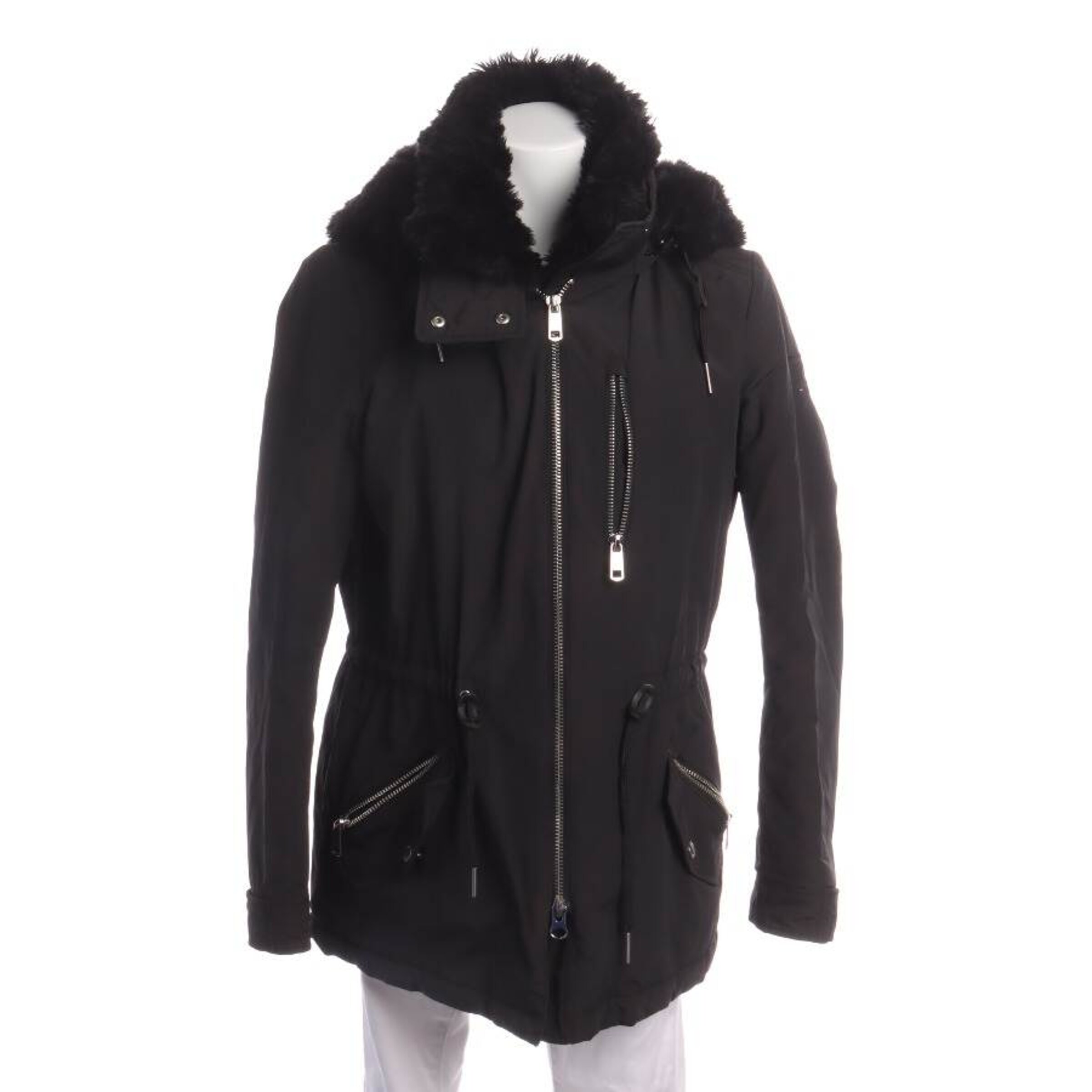 TOMMY HILFIGER Jacket & Coat in M in Black: front