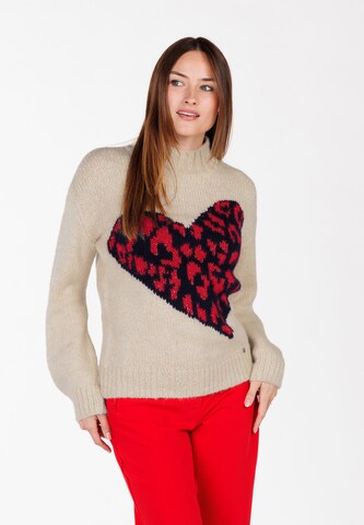 Key Largo Trui in Beige: voorkant