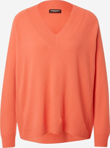 REPEAT Cashmere Pullover in Orange: predná strana