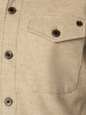 No Excess Comfort fit Button Up Shirt in Beige