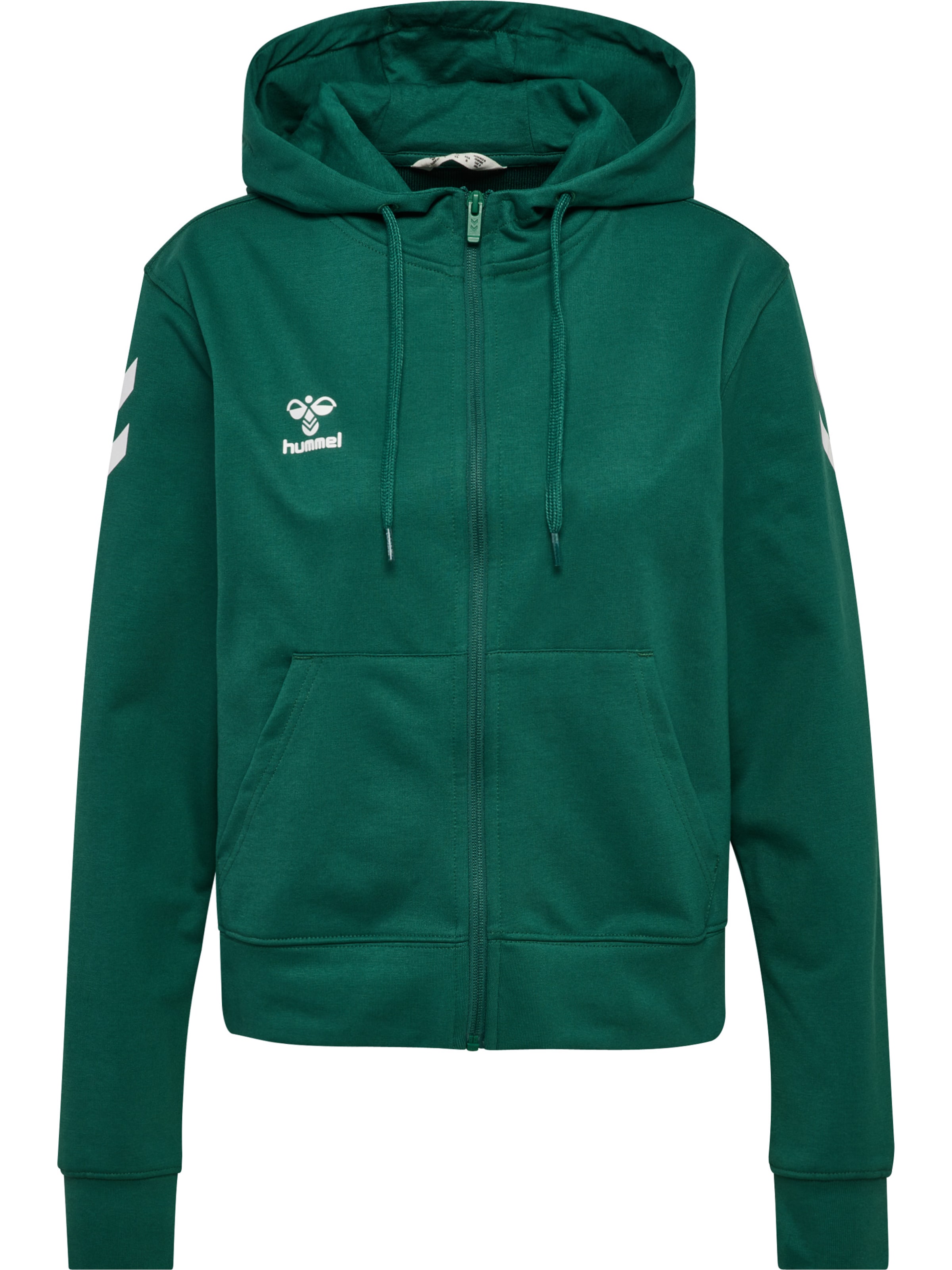 Hummel Zip-Up Hoodie 'Go 2.0' in Dark green / White, Item view