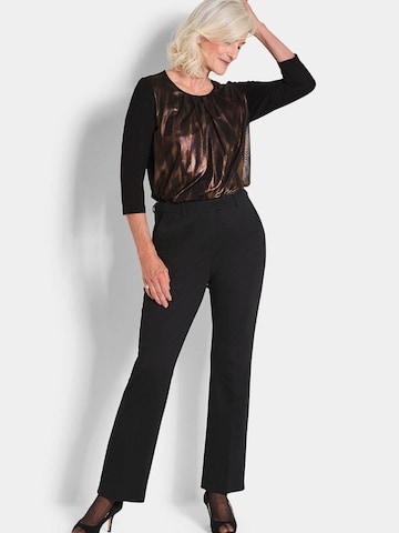 Regular Pantalon à plis 'Carla' Goldner en noir