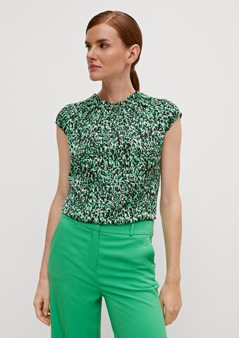 COMMA - Blusa en verde: frente