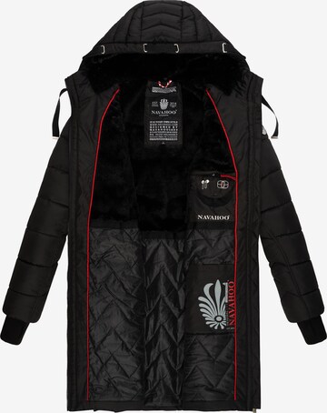 NAVAHOO Winter Coat 'Alpenveilchen' in Black