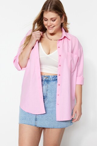 Trendyol Curve - Blusa em rosa: frente