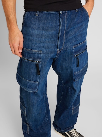 G-Star RAW - Loosefit Calças de ganga cargo em azul