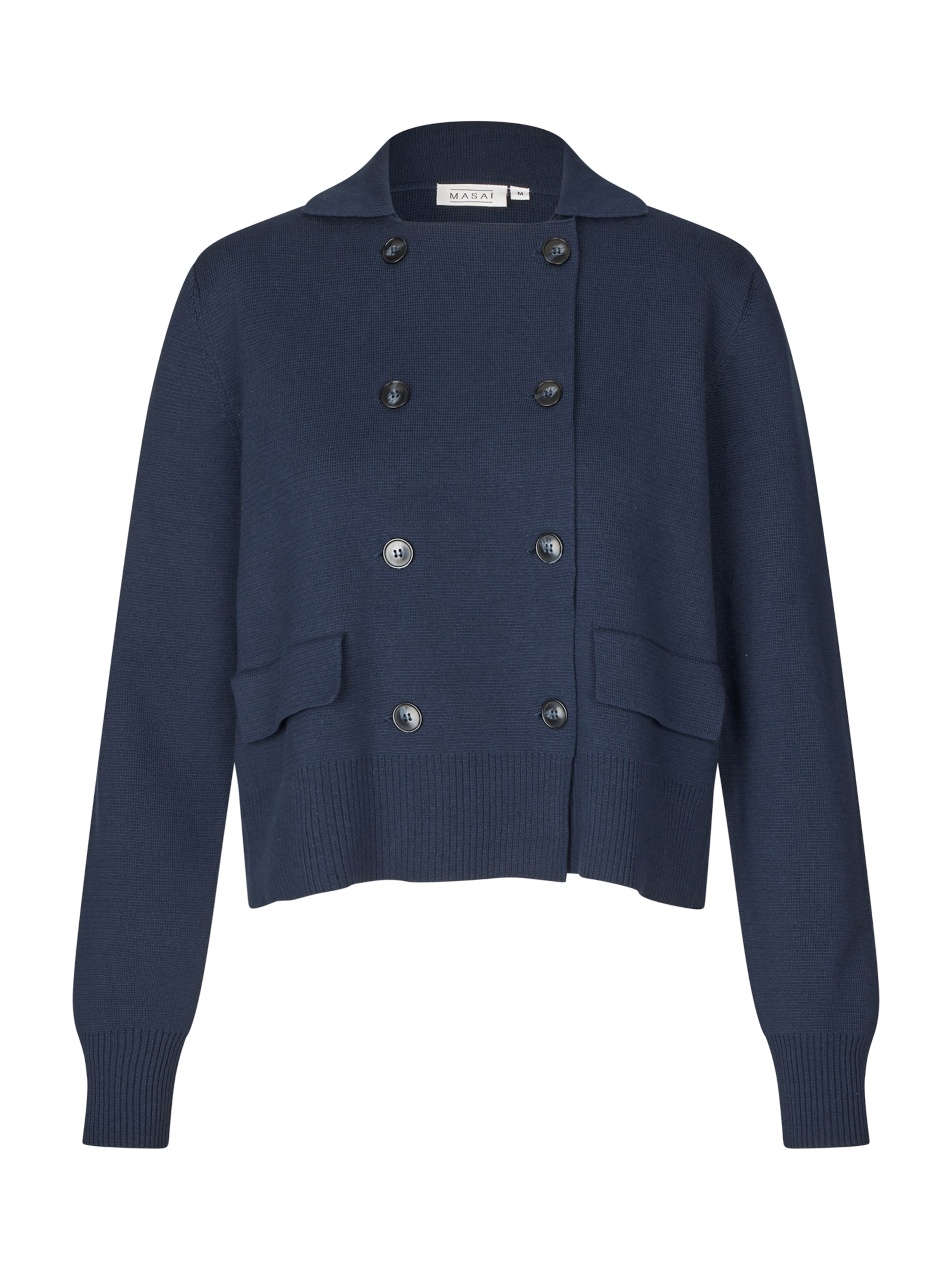 Masai Strickjacke 'MaLugine' in Blau: Vorderseite