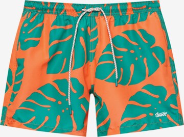 Pull&Bear Plavecké šortky – oranžová: přední strana