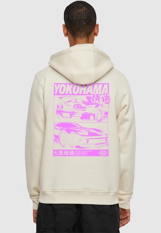 Mister Tee Sweatshirt 'Yokohama Race' in White: front