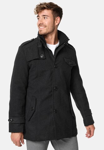 INDICODE JEANS Between-seasons coat 'Brandon' in Black: front