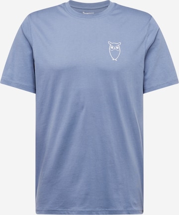 T-Shirt KnowledgeCotton Apparel en bleu : devant