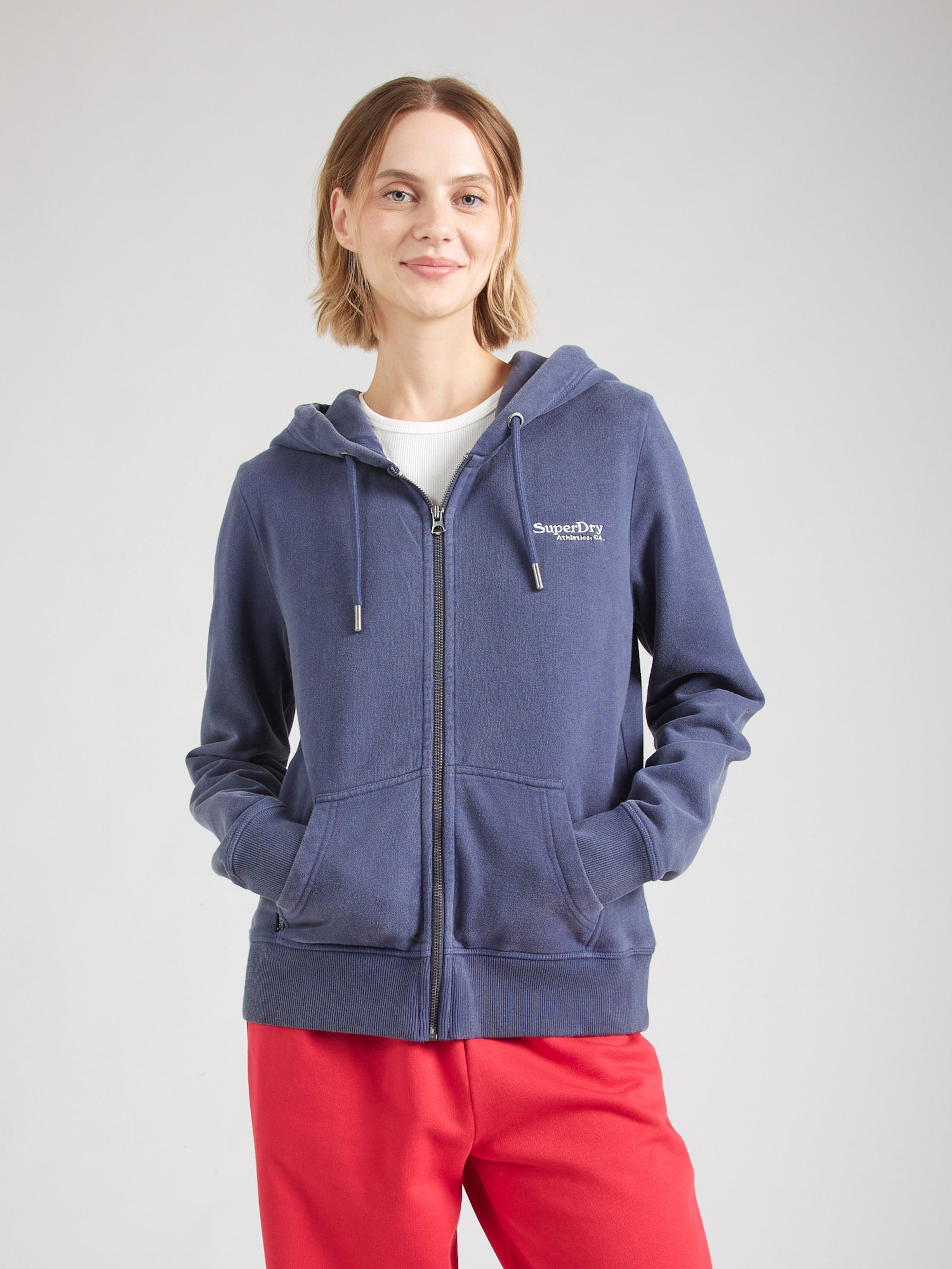 Superdry Zip Up Hoodie ESSENTIAL in Sapphire ABOUT YOU