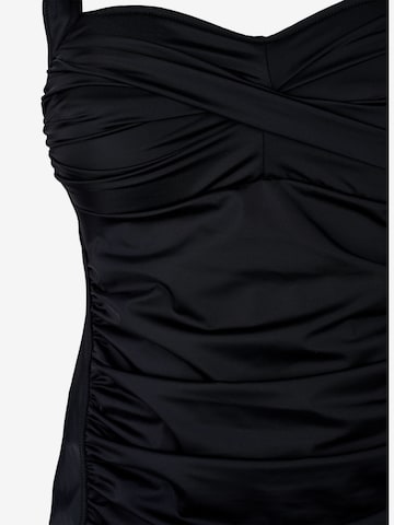 Swim by Zizzi - Soutien de tecido Top de tankini 'SBasic' em preto