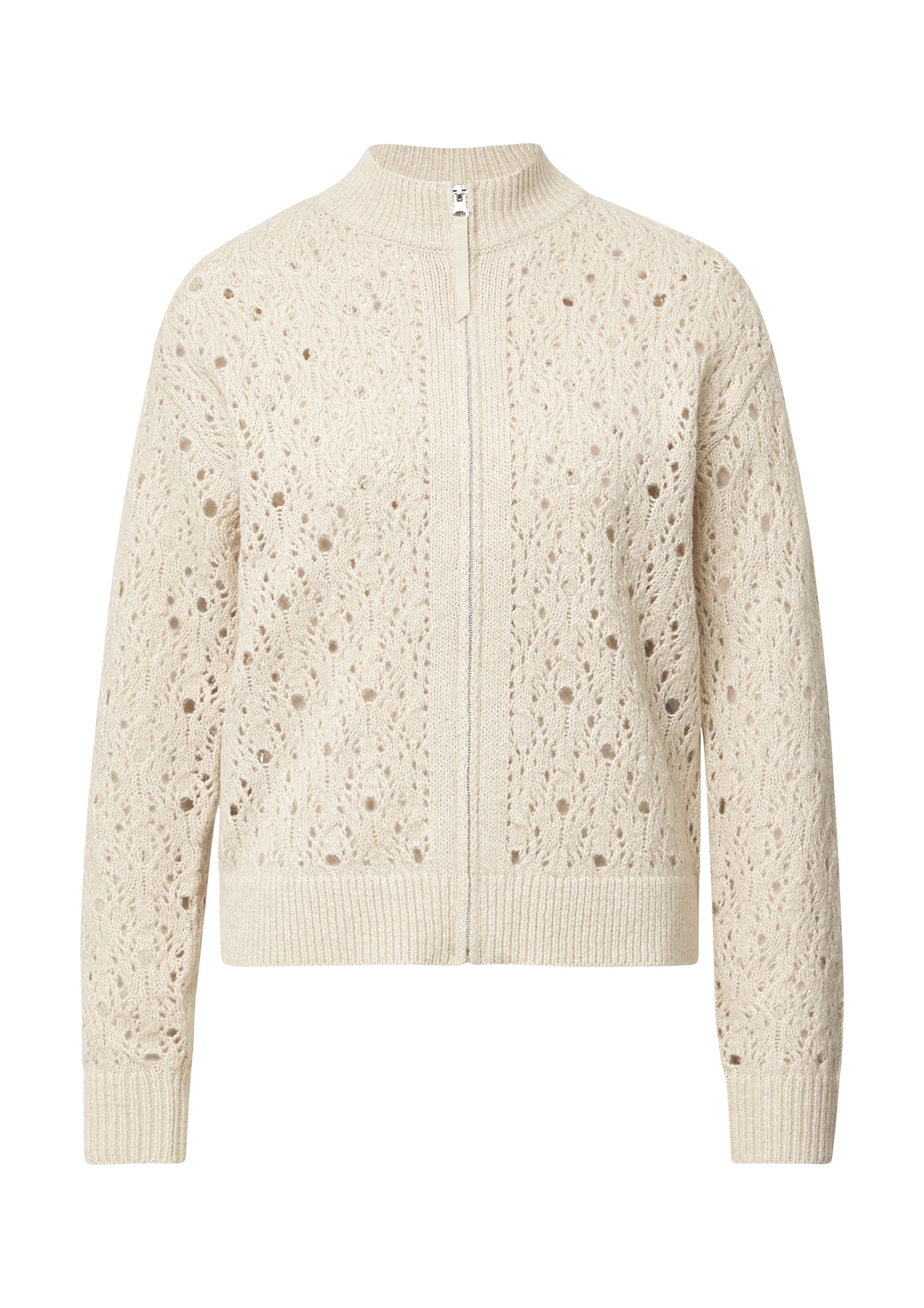 COMMA Gebreid vest in Beige: voorkant