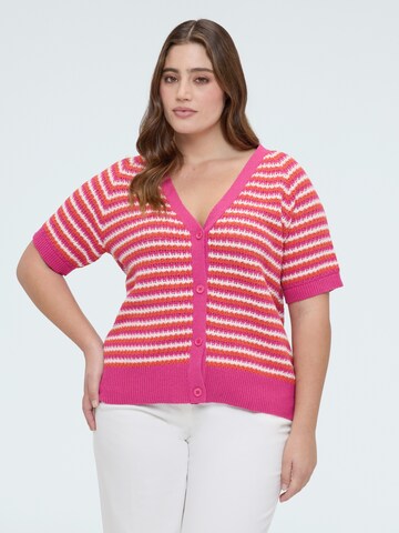 Fiorella Rubino Knit Cardigan in Pink: front
