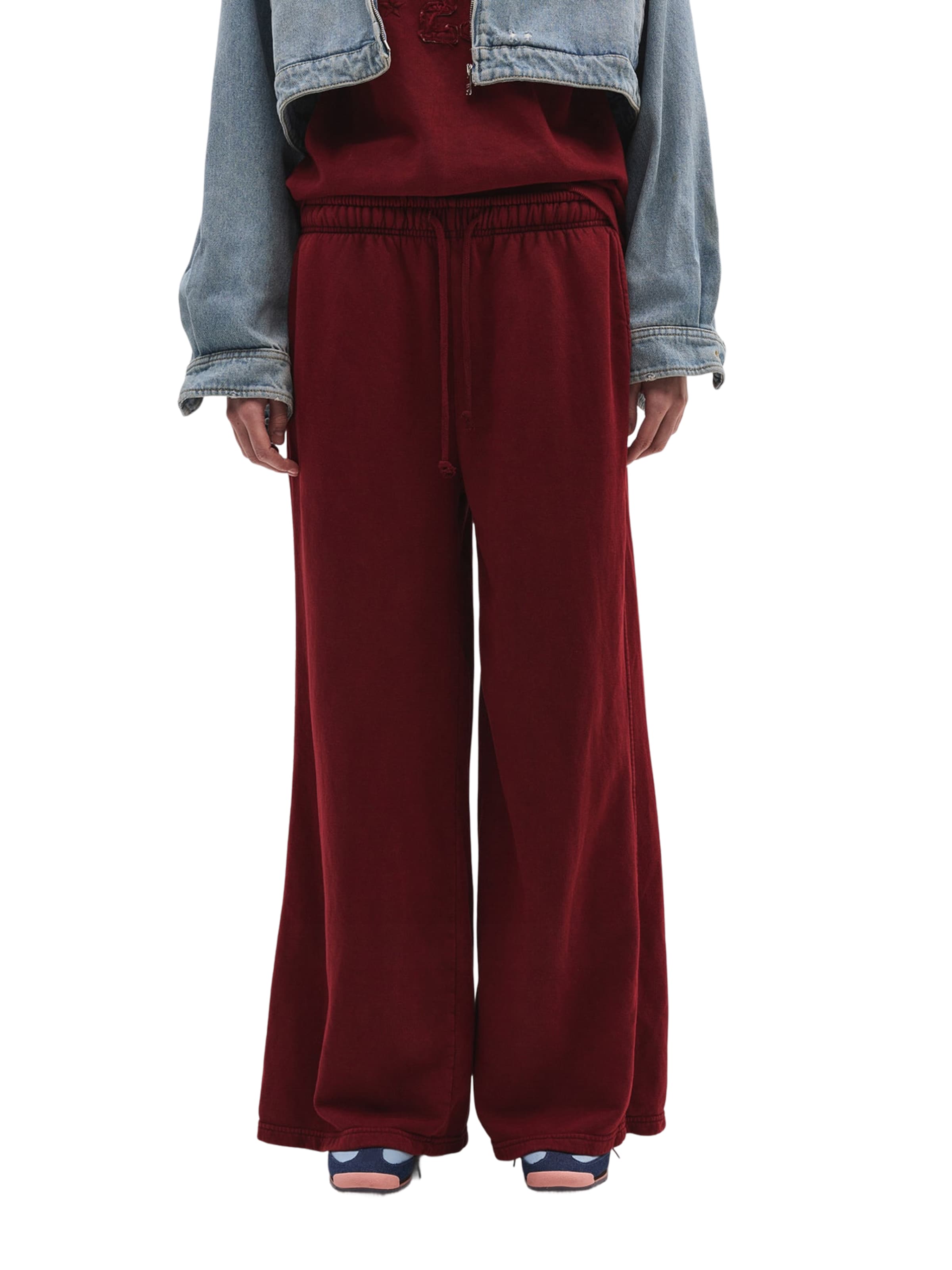 No Matter What Wide leg Trousers in Red: front