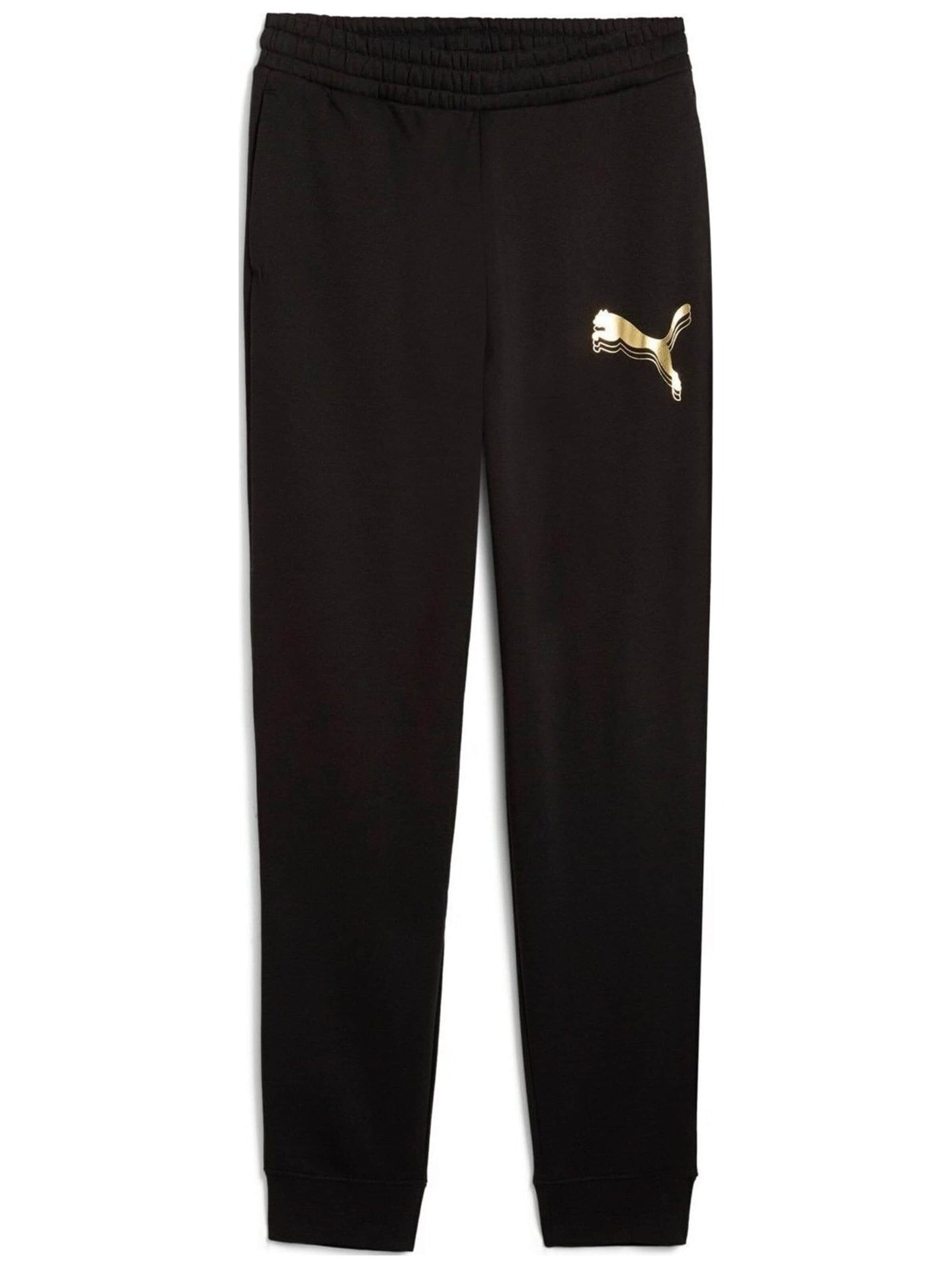 PUMA Sports trousers 'Puma Ess Metallic Sweatpants Fl' in XL in Black, Item view