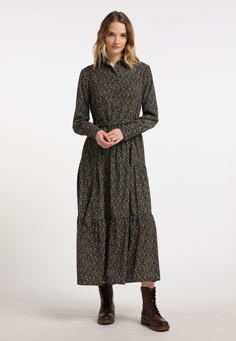 DreiMaster Vintage Shirt Dress in Black: front