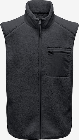 Only & Sons Bodywarmer 'Dallas' in Zwart: voorkant