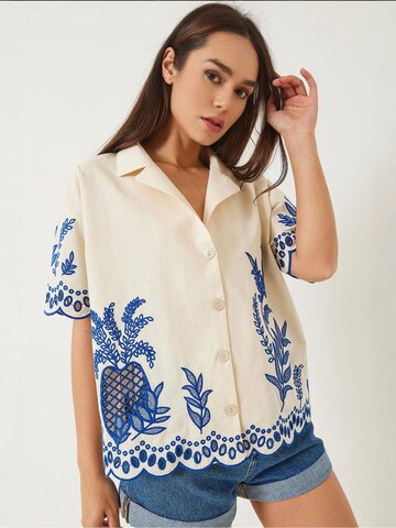 Bianco Lucci Bluse in Weiß