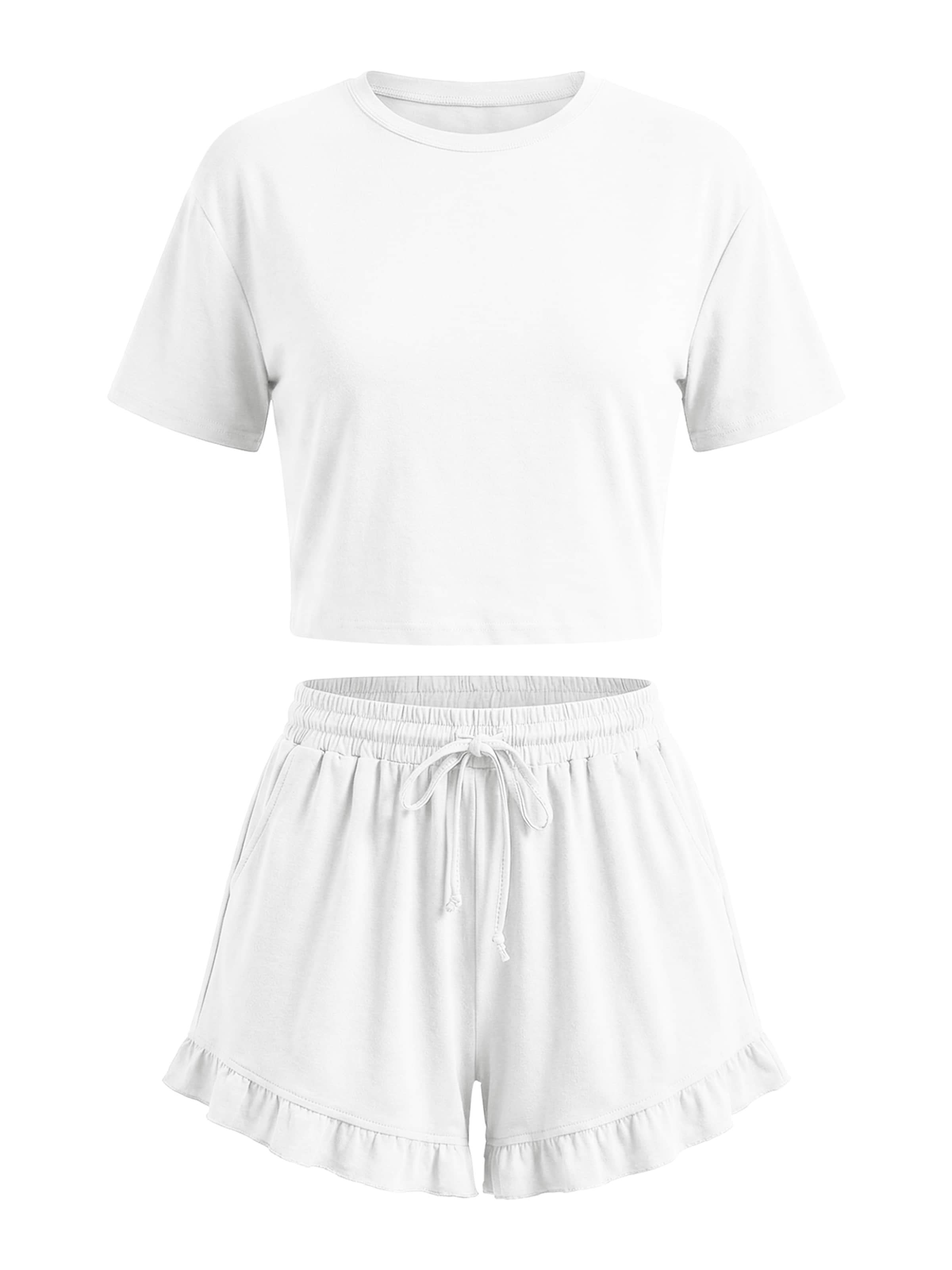 Pantaloni scurți de la Imily Bela pe alb: față