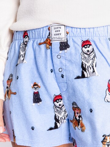 Pantalon de pyjama 'Flannels' PJ Salvage en bleu