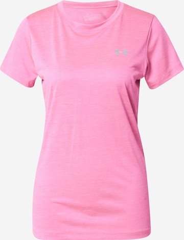 UNDER ARMOUR Функциональная футболка в Ярко-розовый: спереди