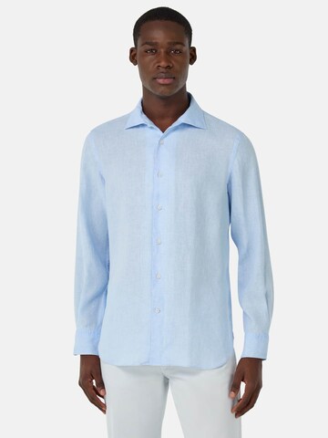 Boggi Milano Regular fit Button Up Shirt in Blue: front