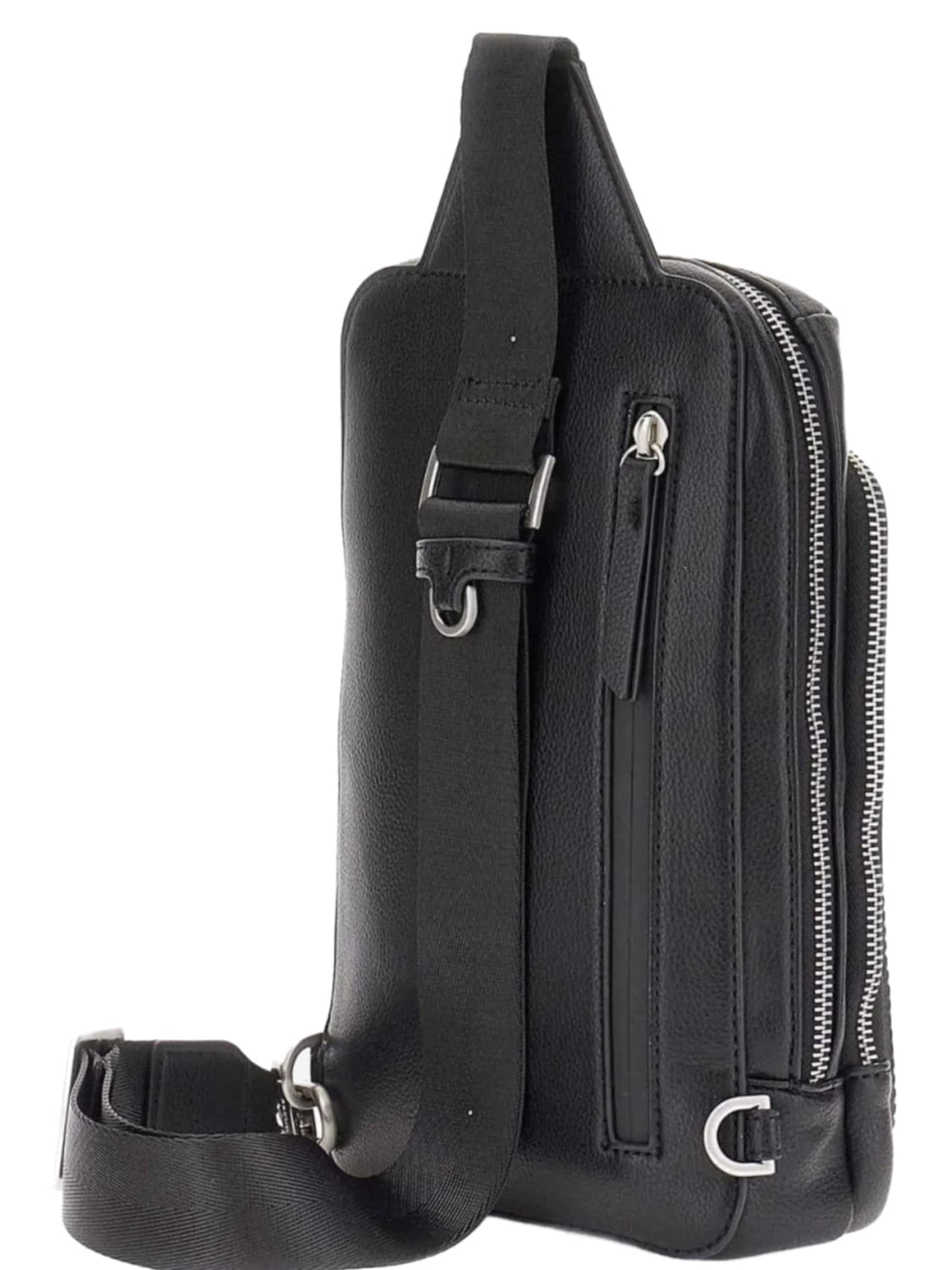 GUESS Rygsæk 'Guess Sacoche Milano Backpack Black' i sort