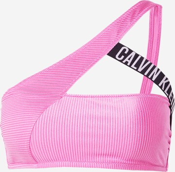 Calvin Klein Swimwear Bandeau Bikini Top 'Intense Power' in Pink: front