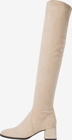 TAMARIS Over the Knee Boots in Beige