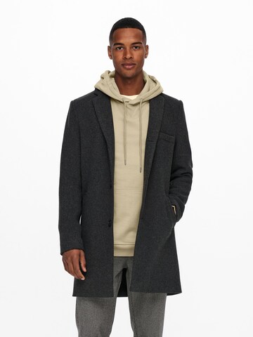 Only & Sons Between-seasons coat 'JAYLON' in Grey: front