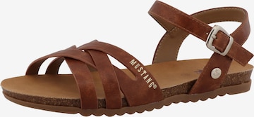 MUSTANG Remmisandaalit värissä ruskea: etupuoli