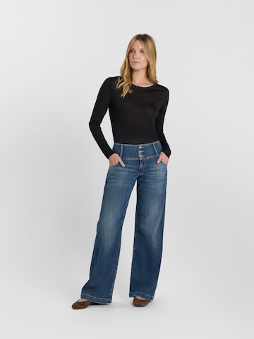 Le Temps Des Cerises Wide leg Jeans in Blue: front