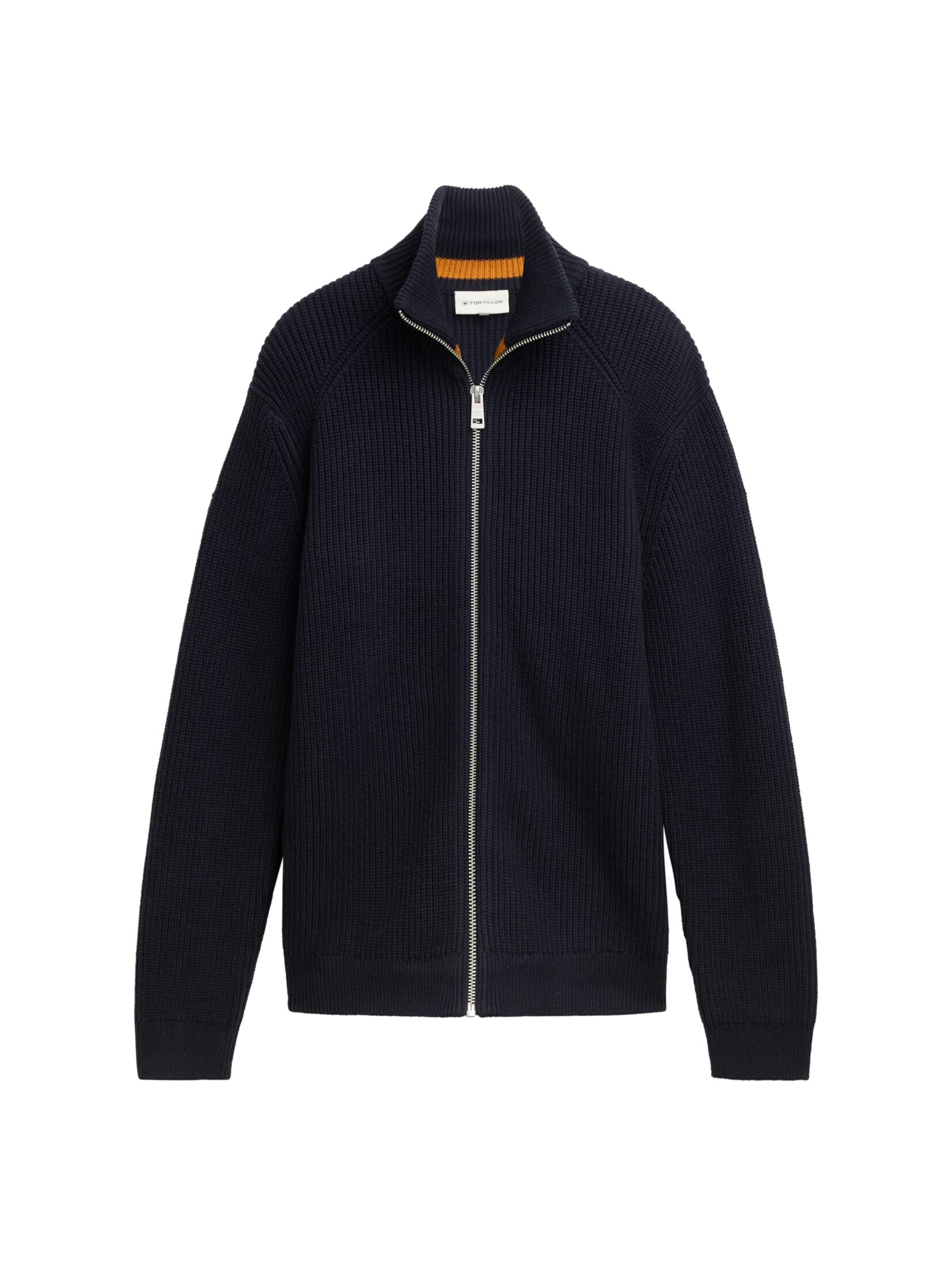 TOM TAILOR Gebreid vest in Blauw: voorkant