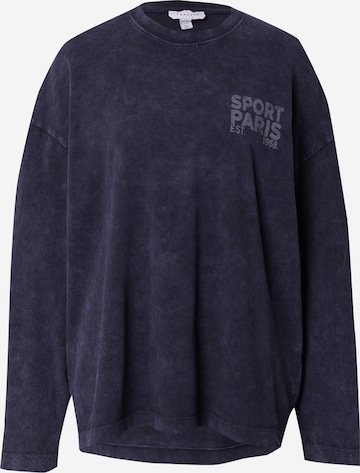 TOPSHOP Sweatshirt in Blue: front