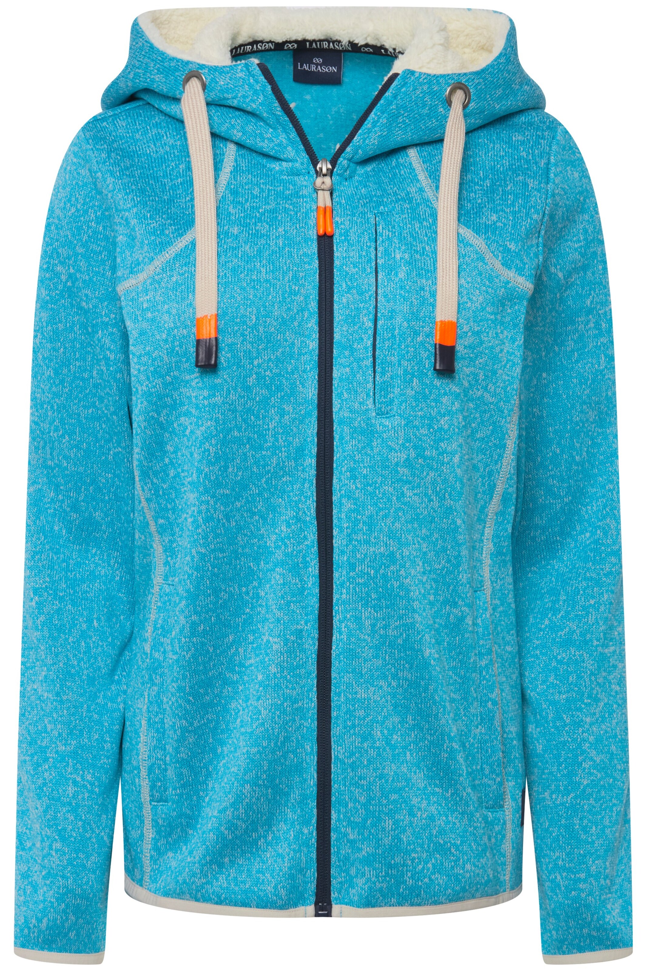 Veste en polaire LAURASØN en bleu : devant